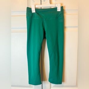 north face crop green leggings